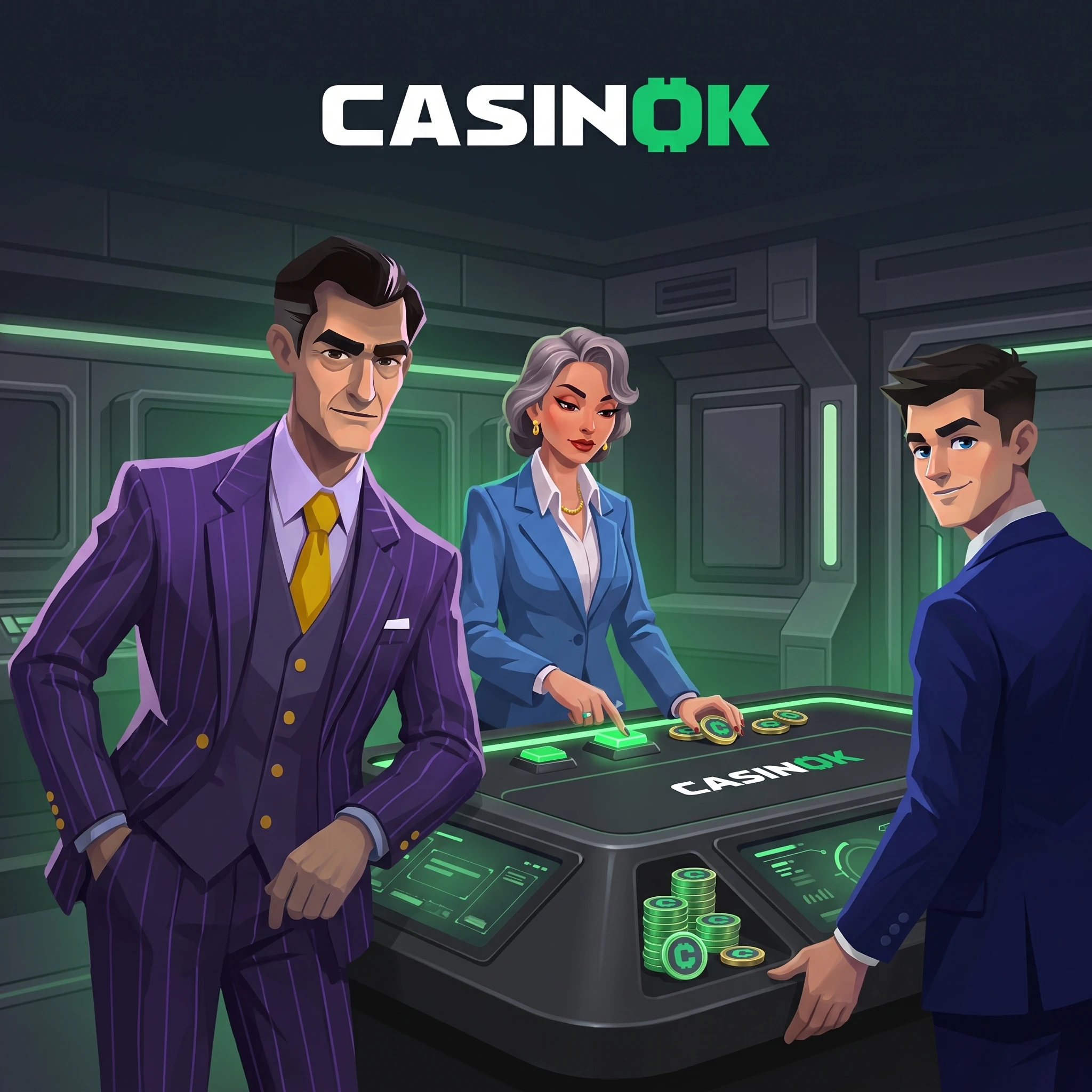 Panel CasinOK z wyborem gier kasynowych